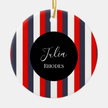 Red, white and blue stripes custom name