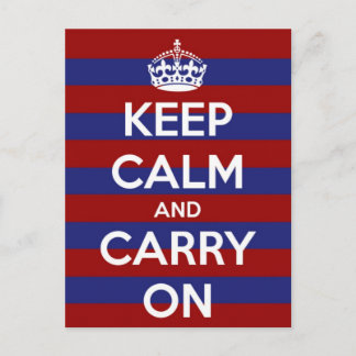 Red White and Blue Stripes Postcard