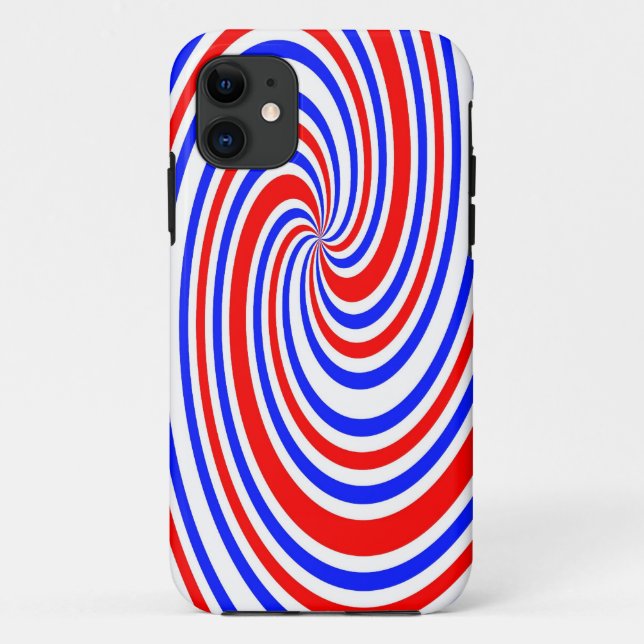 Red white and blue swirl Case-Mate iPhone case (Back)