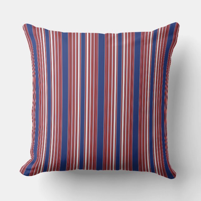 Red White And Blue Throw Pillow (Front)