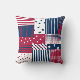 Red, White and Blue Throw Pillow