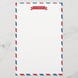 Red, White, And Blue Unlined Stationery