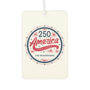 Red White and Blue USA America's 250th Anniversary Air Freshener