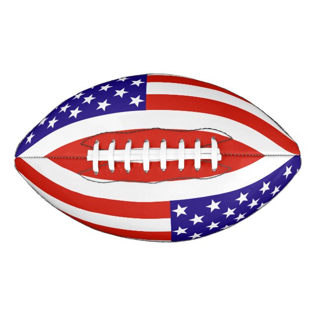 Red,White and Blue USA Flag Football (Front)