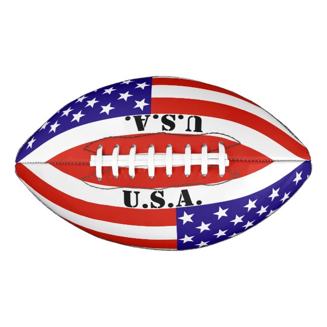 Red,White and Blue USA Flag Football (Front)