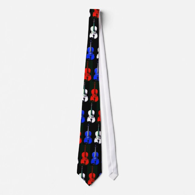Red, White and Blue Violin Tie - Customized (Front)