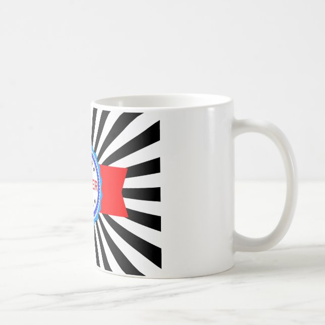 Red, White and Blue Winner Ribbon Coffee Mug (Right)