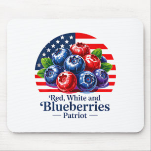 Red White And Blueberries Christian Patriotic  Mouse Pad