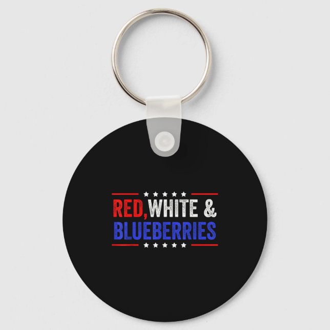 Red, White And Blueberries Patriot Dom 2025  Keychain (Front)