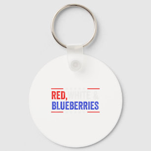 Red, White And Blueberries Patriot Dom 2025 Keychain