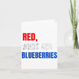 Red White And Blueberries Patriot Fun Summer Party Card