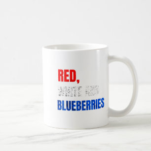 Red White And Blueberries Patriot Fun Summer Party Coffee Mug