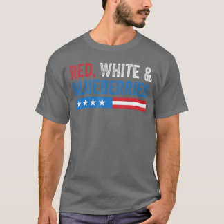 Red White and Blueberries Patriot USA Flag boy T-Shirt