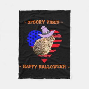 Red White And Boo Funny Halloween Outfit Costumes Fleece Blanket