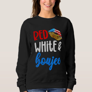 Red White And Boujee 4th Of July American Flag L Sweatshirt
