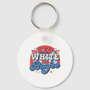 Red White And Boujee 4th Of July Independence Day Keychain