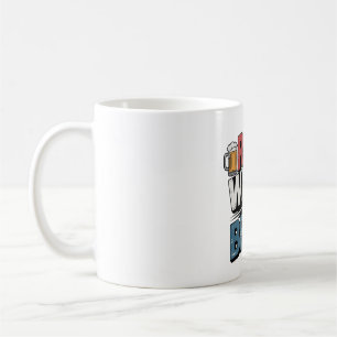 Red White and Brew Bold Design Coffee Mug