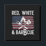 Red White And Byrbcue Bbq Patriotic 4th Of July Us Magnet<br><div class="desc">Red White And Byrbcue Bbq Patriotic 4th Of July Usa Funny</div>