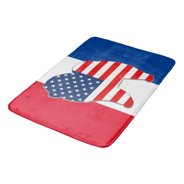 RED WHITE AND CHOW  crate/bath mat (Angled)