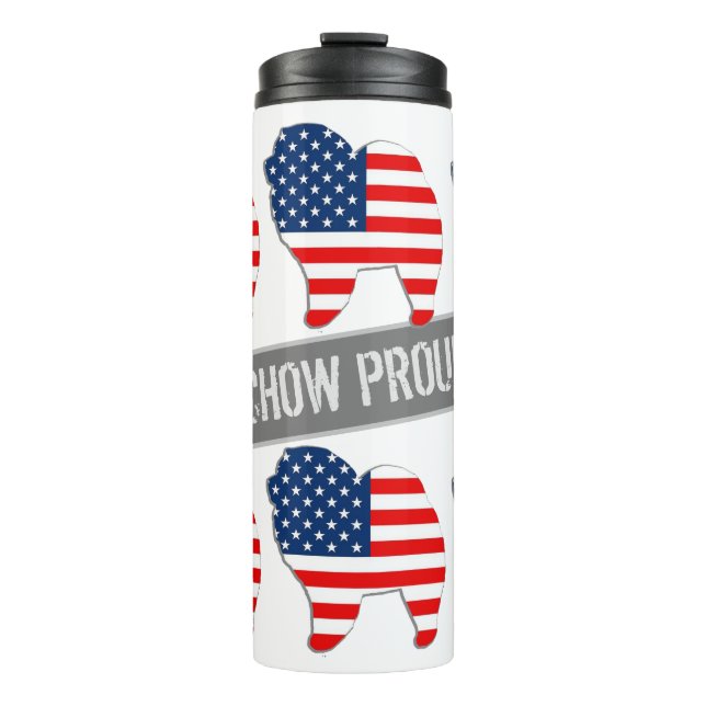 RED WHITE AND CHOW -thermal tumbler (Front)