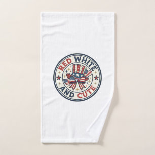 Red White And Cute Patriotic Womens Patriotic Spar Hand Towel