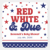 Red, White and Due 4th July Patriotic Baby Shower