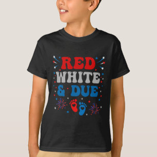 Red White And Due 4th Of July Pregnancy Dress T-Shirt