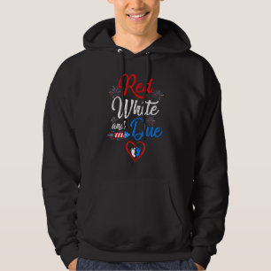Red White And Due 4th Of July Pregnancy Independen Hoodie