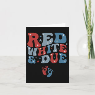 Red White And Due 4th Of July Usa Card