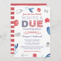 Red White And Due Patriotic Virtual Baby Shower
