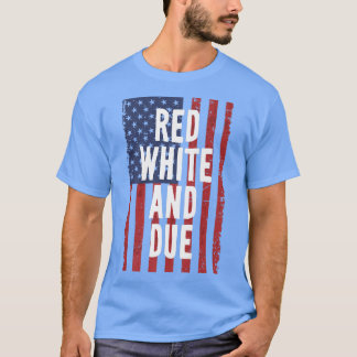 Red White And Due Pregnancy 4th of July Independen T-Shirt