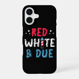 Red White And Due, Pregnancy Announcement Gifts iPhone 16 Case