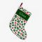 Red, White, and Green Paw Print Stocking