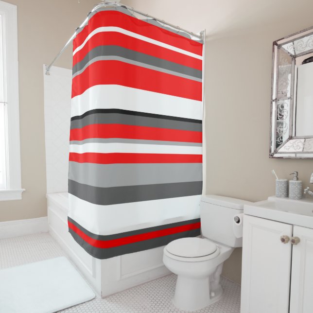 Red white and grey Stripes  (In Situ)