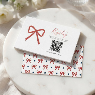Red White and I Do Modern Bridal Red Theme Enclosure Card