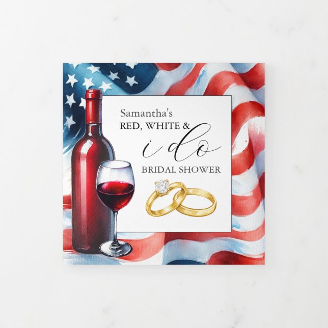 Red White and I Do Wedding Menu (Cover)