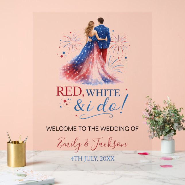 Red White and I do Wedding Welcome (Mariage)