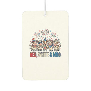 Red White and Moo Patriotic Cow Vintage Shirt_1 Air Freshener
