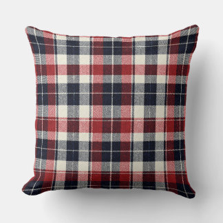 Red, White And Navy Blue Patriotic Heritage Throw Pillow
