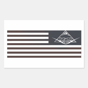 red white and paranoid sticker