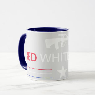 Red White and Pew Patriotic Mug