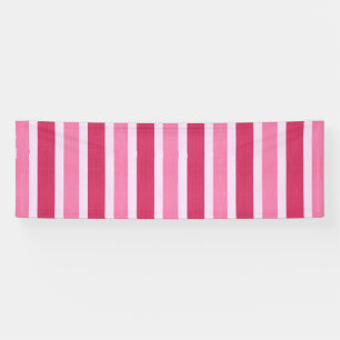 Red, White and Pink Stripes Banner