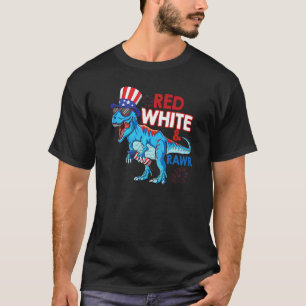 Red White And Rawr Rex Usa Dinosaur Patriotic 4th T-Shirt