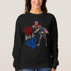 Red White And Rawr Rex Usa Patriotic 4th Of July D Sweatshirt