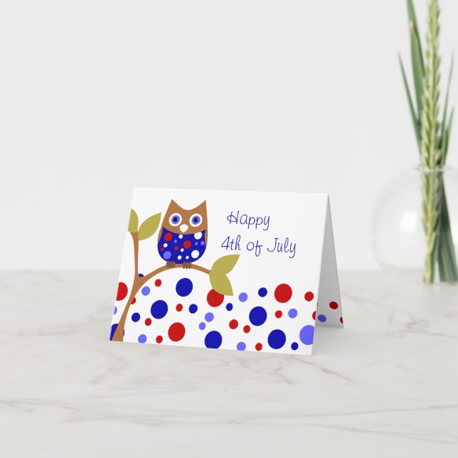Red, White and Who Owl! Card (Front)