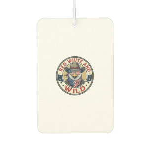Red White And Wild Patriotic Patriotic Animal Vint Air Freshener