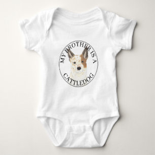 Red & White Australian Cattledog Baby Bodysuit