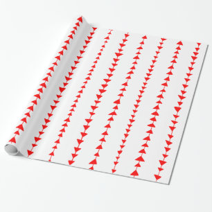 Red White Aztec Arrows Pattern Wrapping Paper