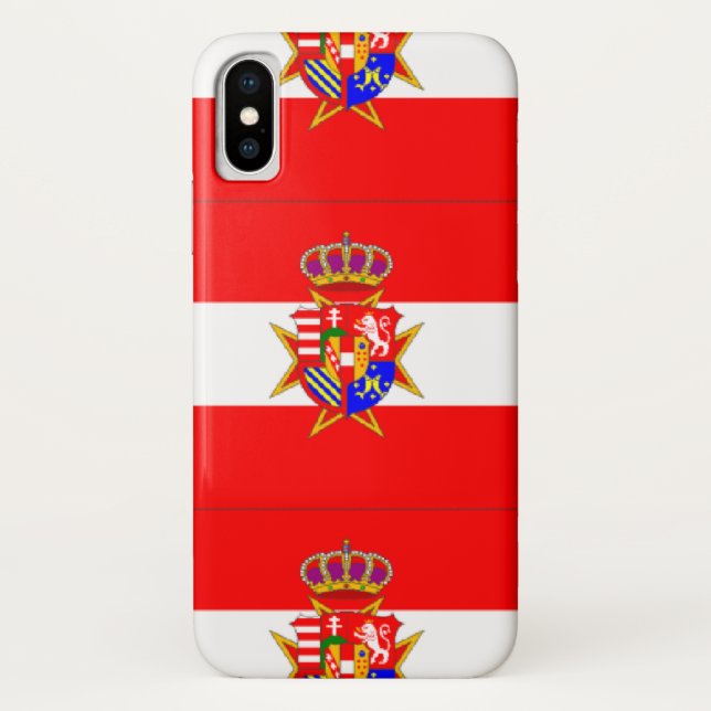 Red White Banner Grand Duchy of Tuscany Case-Mate iPhone Case (Back)