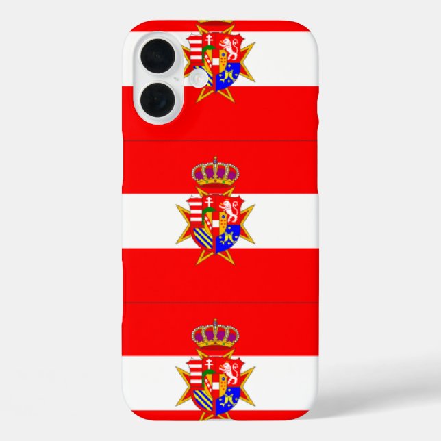 Red White Banner Grand Duchy of Tuscany Case-Mate iPhone Case (Back)